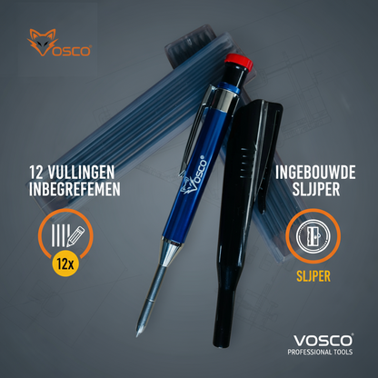 Vosco markeerpotlood navulbaar incl. 12x vullingen